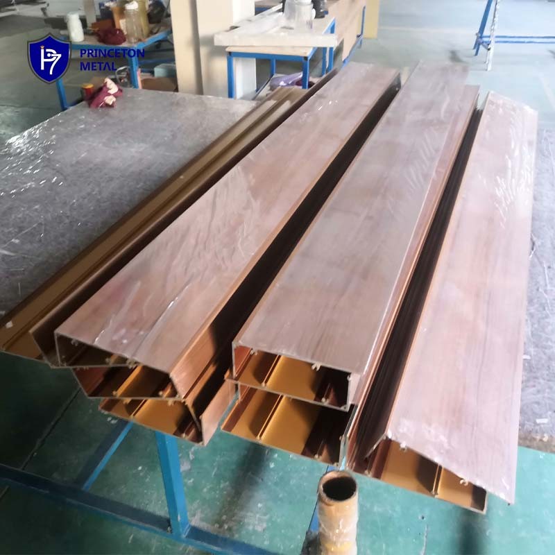 aluminum timber look batten 300*75